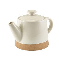 Kava White Stoneware Teapot